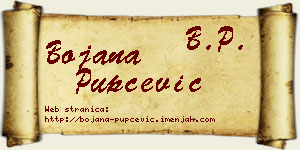Bojana Pupčević vizit kartica
